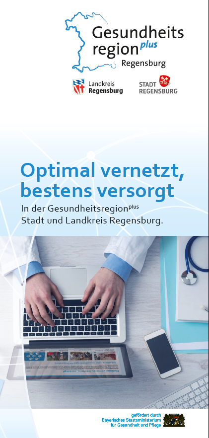 Titelbild des Flyers der Gesundheitsregionplus Regensburg