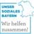 Logo "Unser soziales Bayern" wir helfen zusammen!