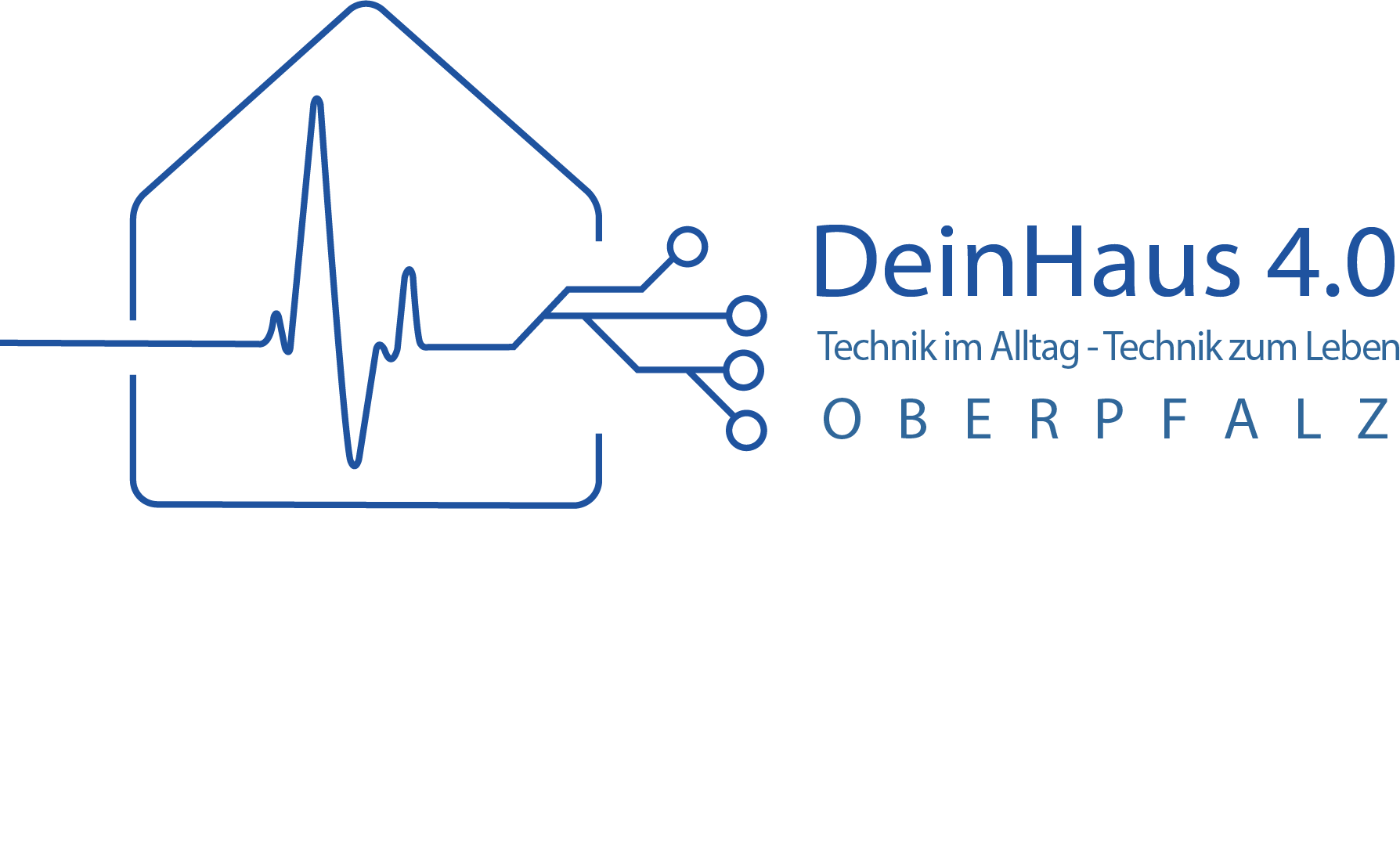 Wortbildmarke des Projektes DeinHaus 4.0 Oberpfalz