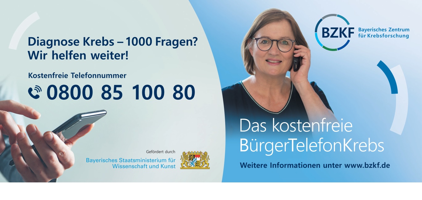 Bürgertelefon des Bayerisches Zentrum für Krebsforschung 08008510080