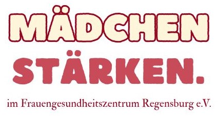 Schriftzug Mädchen stärken.